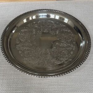 Elegant Silver Plated Serving Tray